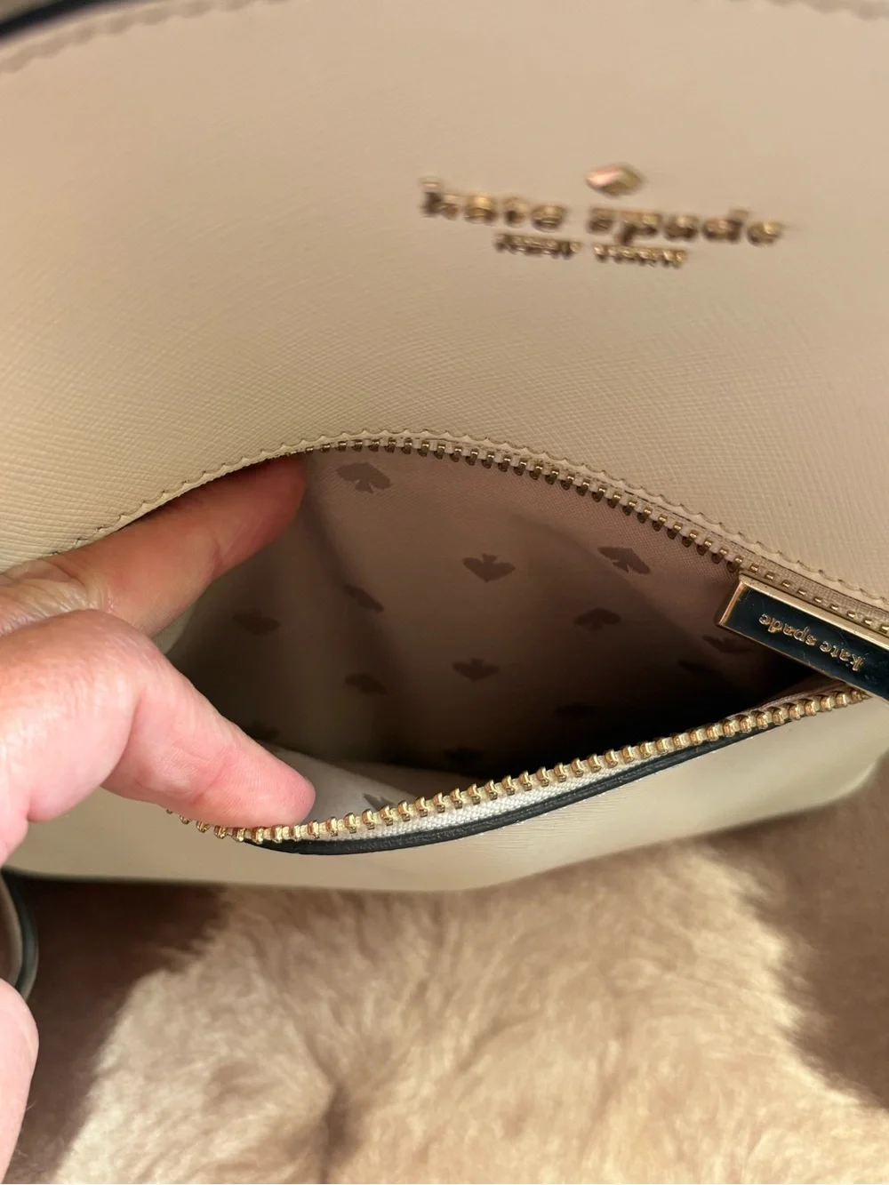 Kate Spade Cream Leather Mini Backpack